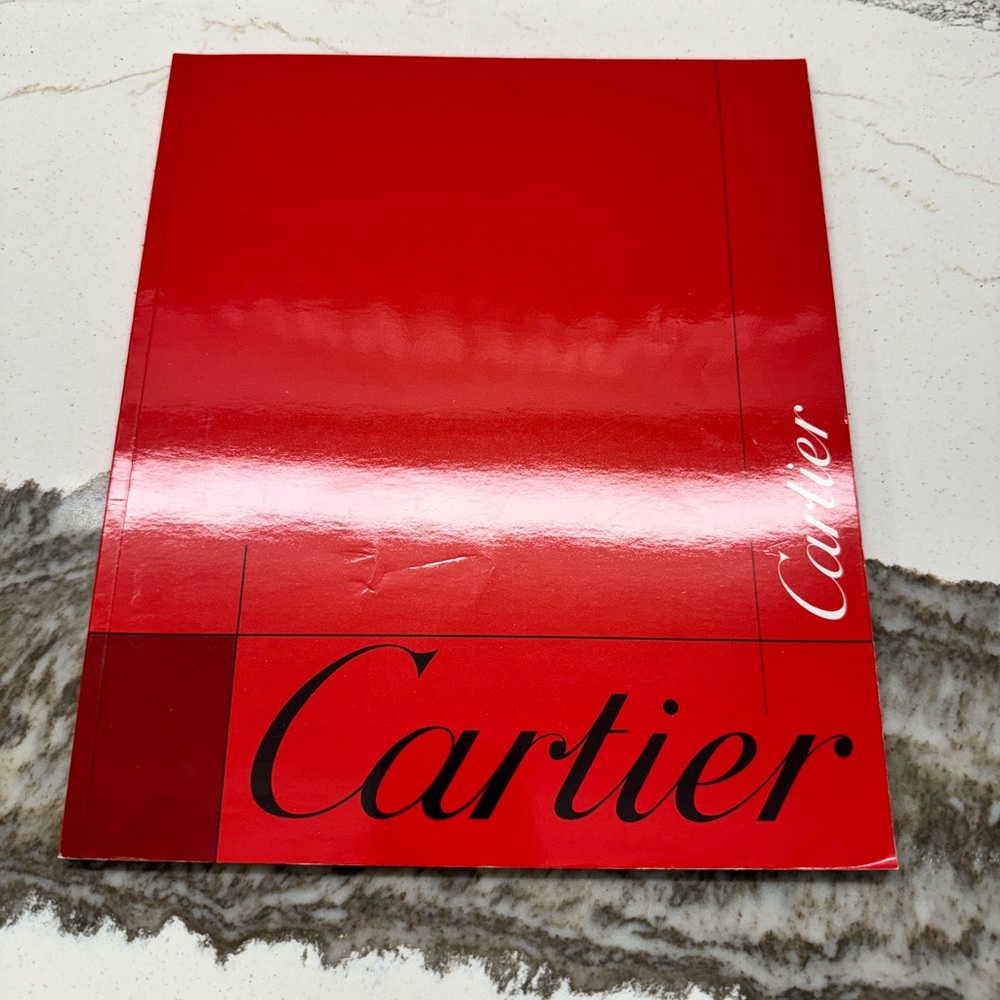 1999 Cartier Boutique Catalog Watches Jewelry Pens Purses Fragrances Clocks Red